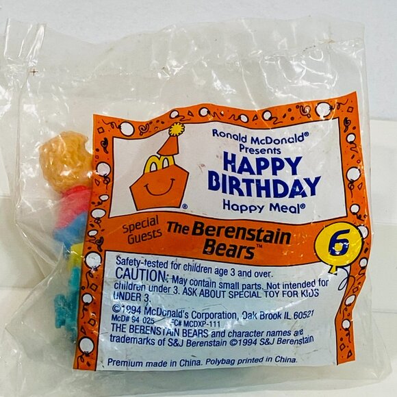 NEW VNTG McDonalds 1994 Berenstain Bears Happy Birthday #6 Bro/Sis Teeter-Totter - Picture 1 of 3